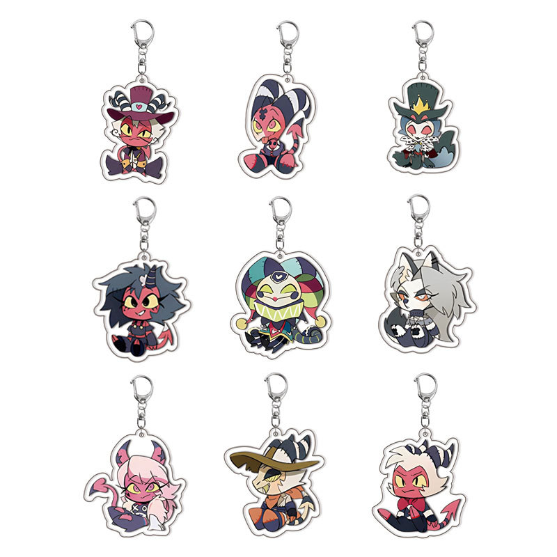 Resin Art Store - Hazbin Hotel Neuer Acryl-Schlüsselanhänger, beliebte Anime-Produkte,
